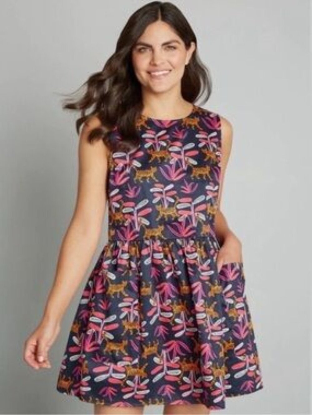 Modcloth "Bold Nation" Dress in Tigers